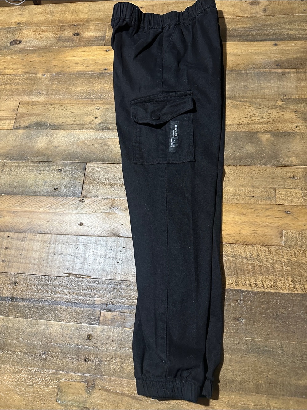 Boys Size 12-13 Youth Black Cargo Jogger Pants